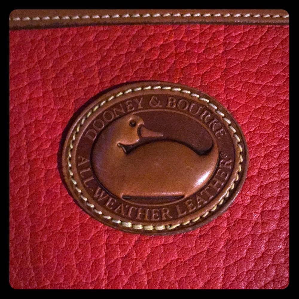 VINTAGE DB red leather purse